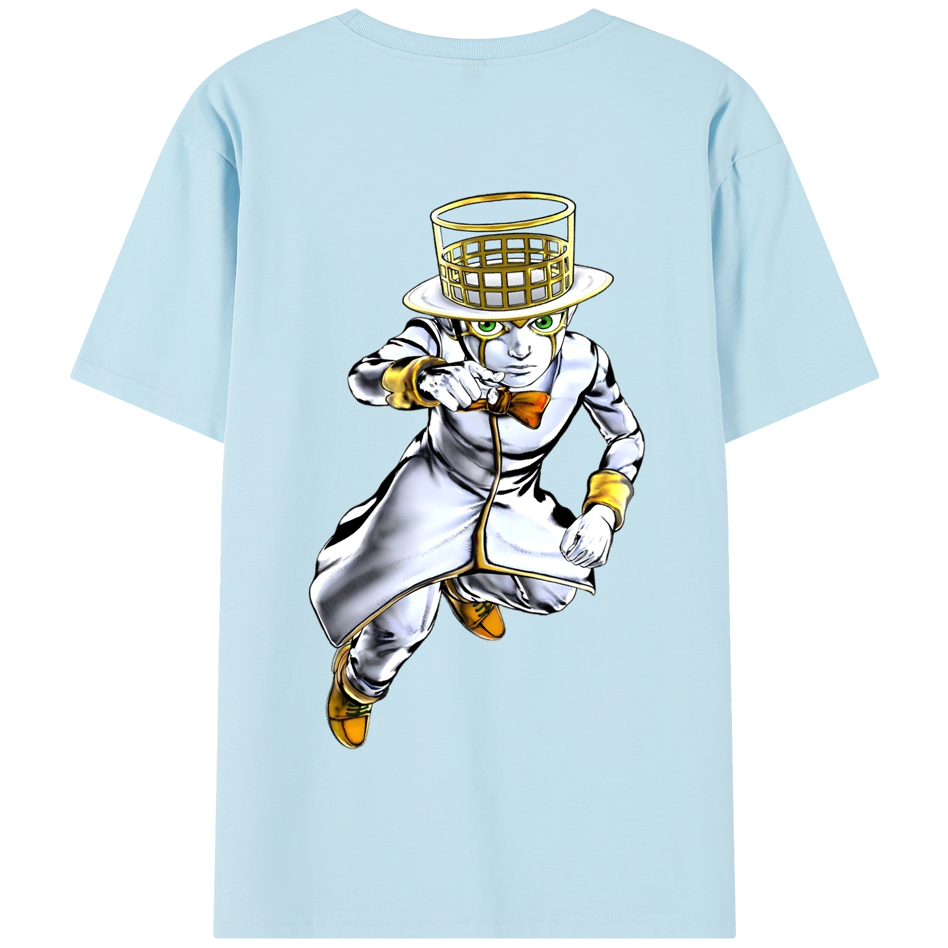 （画像用） ジョジョの奇妙な冒険 岸辺 露伴（きしべ ろはん） JoJo's Bizarre Adventure Rohan Kishibe 綿100％半袖Tシャツ（背面プリント）